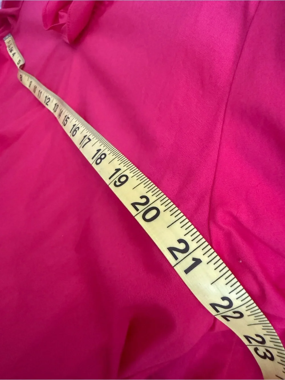 Taylor Tillman Hot Pink Ruffle V-Neck Mini Dress